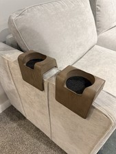 Sactionals Angled Side Drink Holder - Weathered Grey- Set Of 2 - Heavy Use