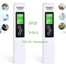 3-in-1 TDS EC & Temperature Meter, 0-5000ppm Digital Water Quality Tester 