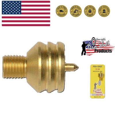 .338 Cal. Brass Shotgun Jag with Patch Retention - Easy Cleaning Solution