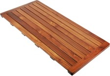 Teak Bath Mat Shower Mats Wood for Bathroom 40x18 in Extra Large
