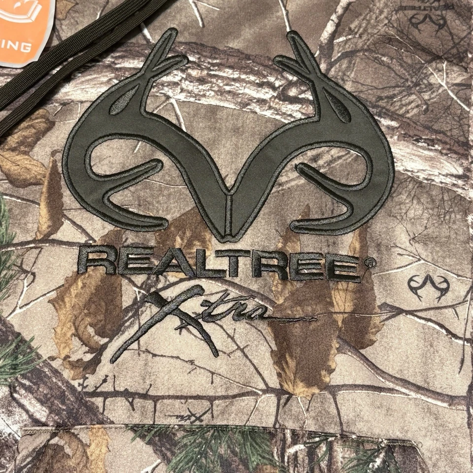 Realtree Men’s Camo Pullover Hunting Hoodie Polyester Fleece w/ Wicking XL 46-48 - Image 3 of 4