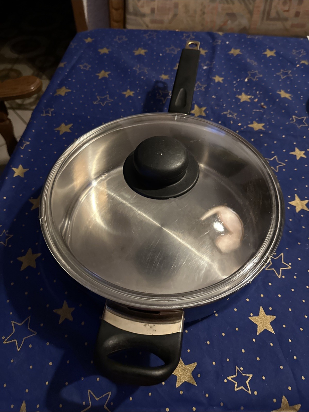 24 Karat Gold-Beschlag Edelstahl-Kochtopf SUPERSTAR Super Sandwich Boden Groß