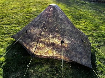 Zpacks Plexamid tent backpacking tent in camo 1 person with tyvek