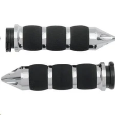 Avon Air Cushioned Grips - Chrome Motorcycle Street Bike IN-TO-AIR-90-CH