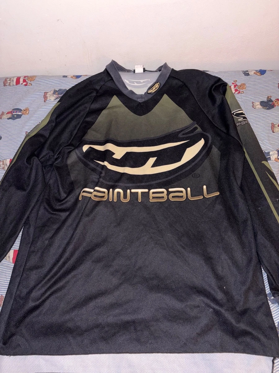 Maillot Paintball Vintage ETEK Années 90 - Taille XL - Bleu évasé - Occasion Bon état