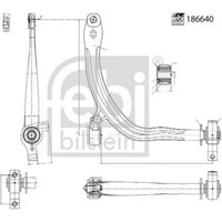Febi Bilstein 186640 Lenker RadaufhäNgung FüR Citroen C5 DC DE RC RE