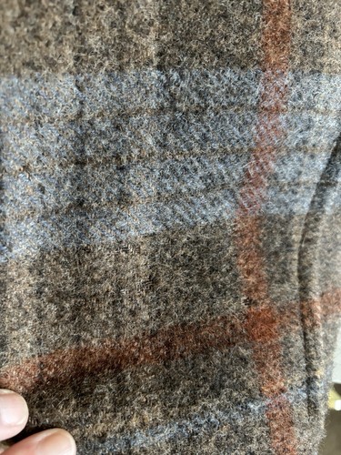 Vintage Pendleton High Grade Western Wear Plaid Wool Coat Jacket USA Leather Btn - Picture 16 of 19