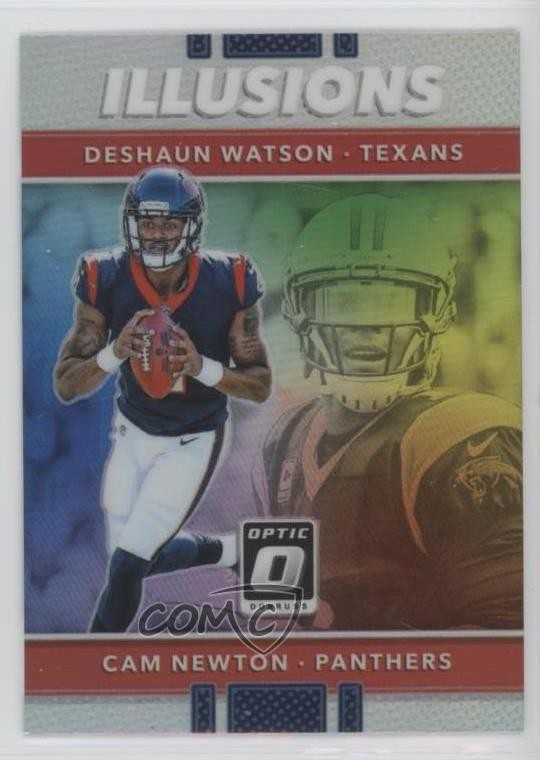 2017 Donruss Optic Illusions Holo Silver Prizm Cam Newton Deshaun Watson 0br2