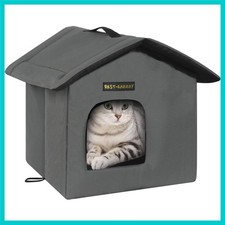 Weatherproof Insulated Outdoor Cat House for Warmth and Comfort - 13x13x14