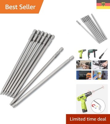 8 Stück Torx lang Schraubendreher Bit Set 1/4'' Magnetisch Sternenkopf
