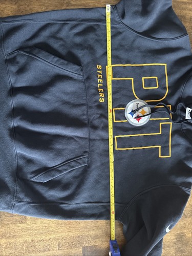 Pittsburgh Steelers Mens M Nike Black Pullover Hoodie Football NFL Fanatics - Picture 7 of 9
