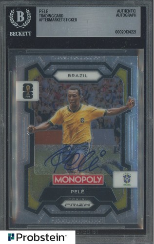 2026 Prizm World Cup Pele Aftermarket Sticker Auto BGS Auth