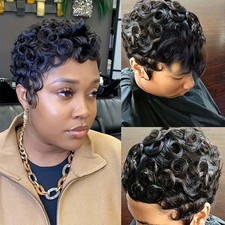 Brazilian Short Pixie Cut Hairstyles Human Hair Wigs Short Wigs for Black Women
