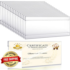 20x Kathfly 10x4" Clear Acrylic Business License Certificate Holders Wall Mount