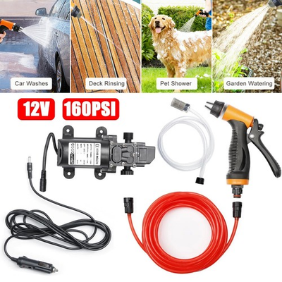 #ad Portable 12V 100W Car High Pressure Washer Water Pump Kit Jet Wash Cleaner Hose $25.98