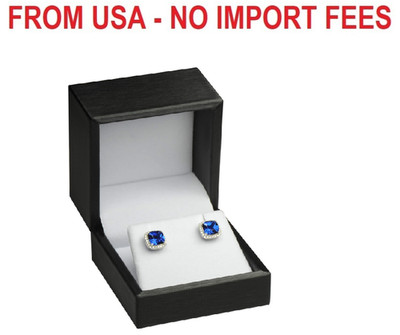 The Jewellery Pak Black Earring Necklace Pendant Set Jewelry Gift Box Premium So