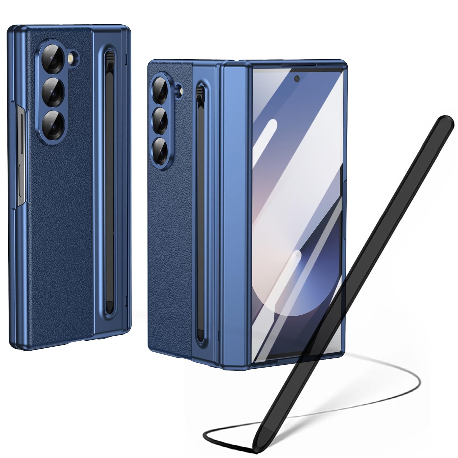 Custodia per Galaxy Z Fold6 con penna stilo, custodia per Fold 6 con (p9u)