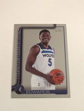 ANTHONY EDWARDS 2025-26 Topps Chrome Basketball RARE SSP Base Image Variation!
