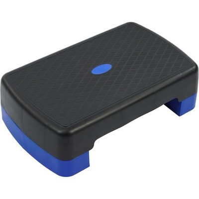 Fitvids 18'' Workout Aerobic Stepper Platform with Adjustable Risers, Black/Blue