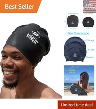 Swim Friendly Extra Large Cap for Dreadlocks Thick Braids - Maximum Protection