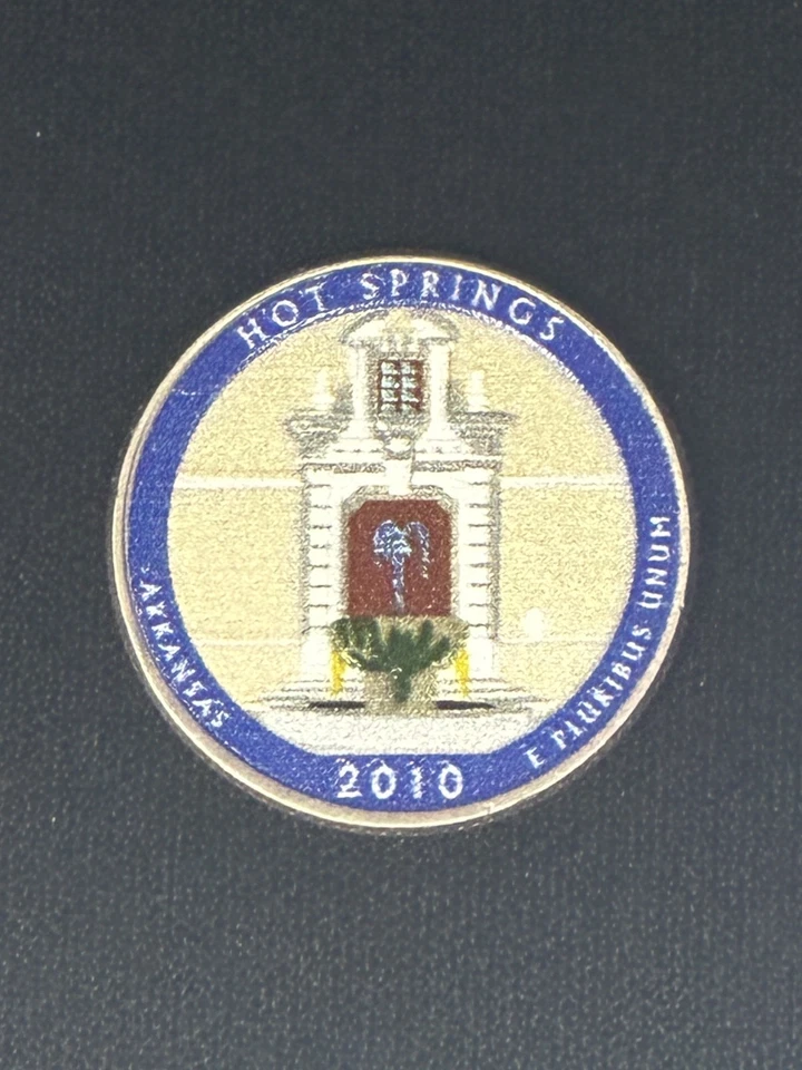 Hot Springs 2010p America The Beautiful Colorized Washington Quarter  - Image 4 of 4