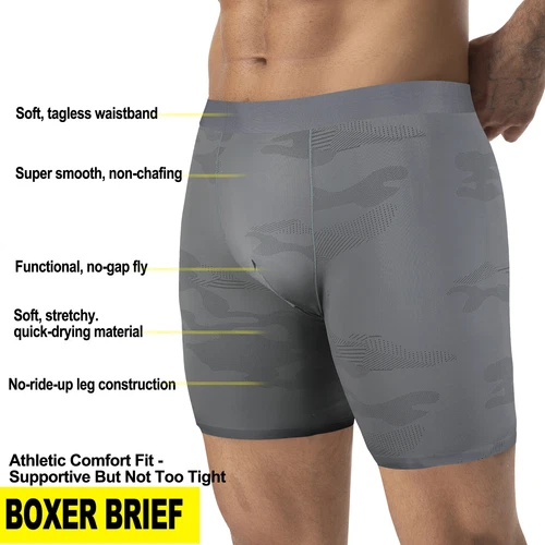 Ropa interior para hombre calzoncillos boxer elásticos anti rozaduras, multipack, baúl entrepierna de 6,5"" - Imagen 3 de 16