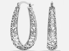  BRIGHTON BEACH  Filigree Hoop Earrings