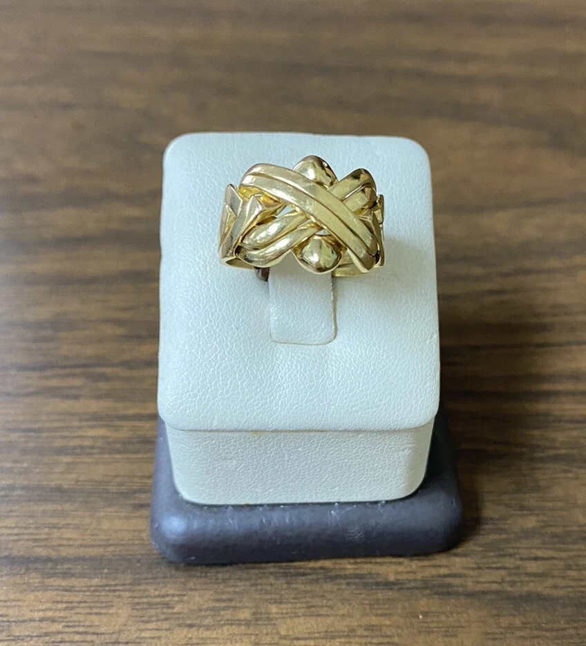 18k gold 6 band puzzle ring deals