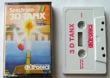 Sinclair ZX Spectrum 48K Game - 3D TANX - DK'tronics - Tested & Working -Classic