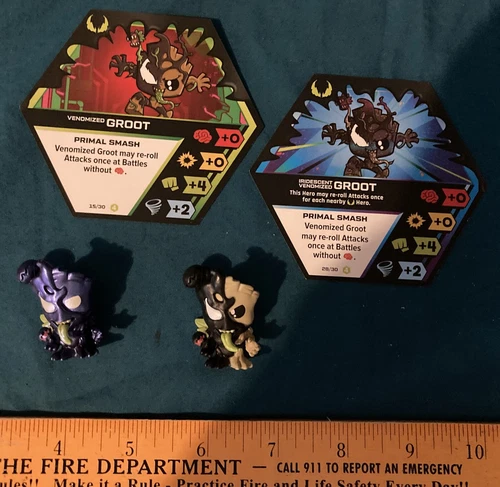 MARVEL Battleworld Iridescent Venomized Groot figures - funko lot ultra rare