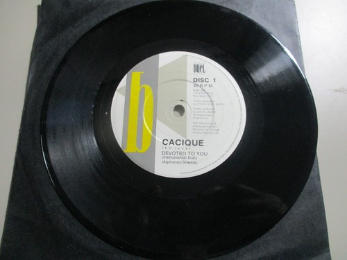 1985 Cacique - Devoted To You - 7" Vinyl Record Single 45 - Excellent Condition - Picture 5 of 6