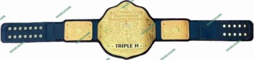 Triple H Big Gold World Heavyweight Championship Belt 2MM Brass Adult Size - Picture 4 of 5