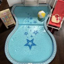 American Girl Doll Swimming Pool Set Truly Me Retired