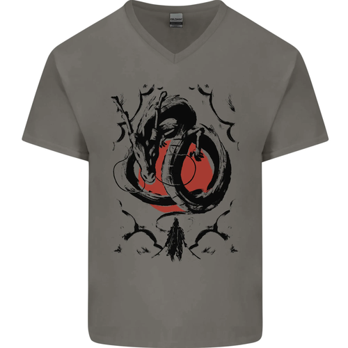 T-shirt Homme Gildan 3000 Imprimé Tête De Dragon - Coton Léger, Coupe Régulière