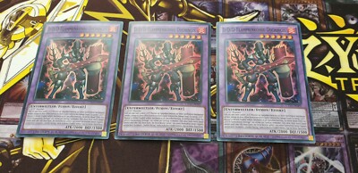 Yu-Gi-Oh! 3x CT13-DE005 D/D/D-Flammenkönig Dschingis Super Rare imitiert PLAYSET