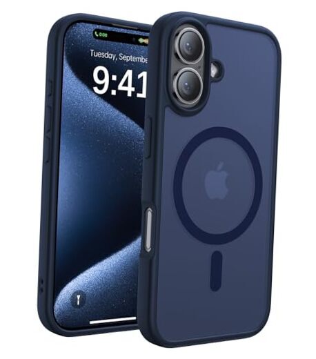 Magnetic for iPhone 16 Case,[Compatible with MagSafe][Military Grade Deep Blue