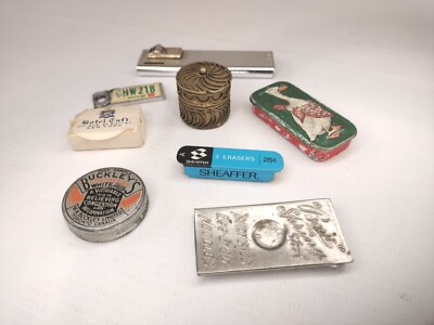 Vintage Small Metal Container Lot Of (8)