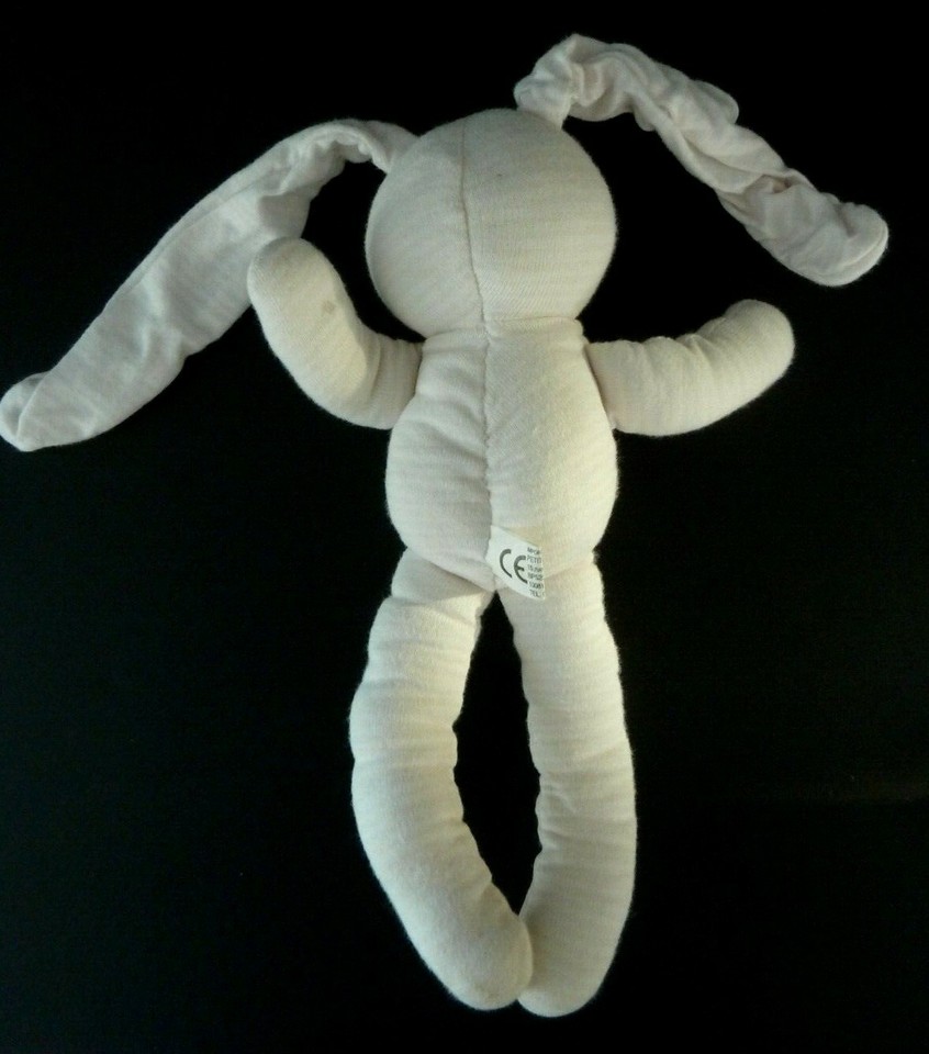 14cm Doudou Peluche Bonhomme de Neige Petit bateau Blanc Raye Rouge