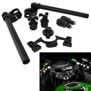 Nero Regolabile Manubrio Semimanubrio Kit Per 2013-2017 KAWASAKI Ninja 250  300 | eBay
