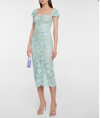 Self Portrait Embellished Lace Midi Dress Aqua | eBay UK