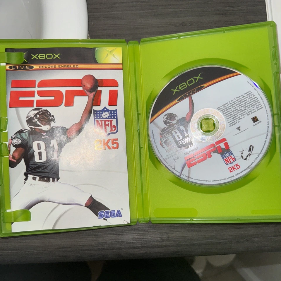 ESPN NFL 2K5 (Xbox, 2004) W/ Booklet - Image 2 of 3