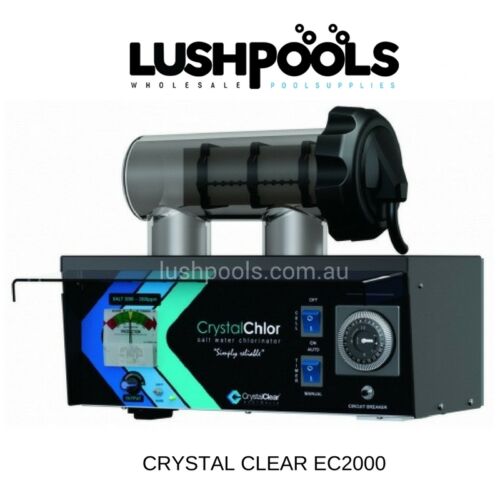 CRYSTAL CHLOR EC4000 40 Amp Salt Water Chlorinator BATTERY BACK UP TIMER