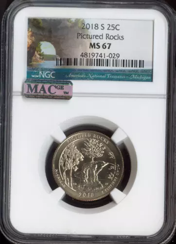 2018-S Pictured Rocks Parks Quarter NGC MS-67 MAC Quality✔️