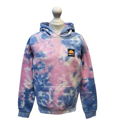 Womens Hoodies Tie Dye Hoodie Ellesse Ellesse Blue Pink Sports
