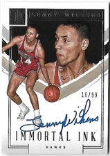 LENNY WILKENS 2022 PANINI IMPECCABLE AUTO AUTOGRAPH IMMORTAL INK CARD #16/99!