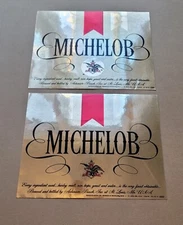 Vintage Set of 2 Michelob Beer Decal Stickers 1979  7 1/2" x 8 3/4" #362-105