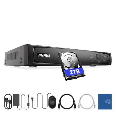 ANNKE 4K POE Security 16CH 8MP NVR Video Recorder HDMI Remote Access H.265+ 2T