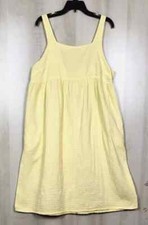 Stars Above Womens Size Small Butter Yellow Cotton Gauze Boho Dress NWT