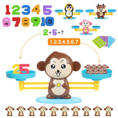 Monkey Balance Counting Cool Math Game Educational Learning Kids Toys Table Game