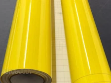 12" x 60" Super Gloss Yellow Vinyl Film Wrap Sticker Air Bubble Free 1ft x 5ft